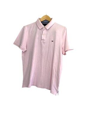 Tommy Hilfiger Mens Pink Custom Fit Polo Shirt